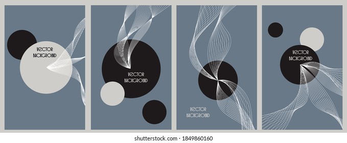 Set of vector abstract universal background with copy space for text.