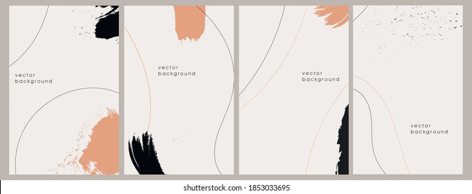 Set of vector abstract universal background with copy space for text

