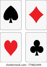 Set of vector ace playing cards
