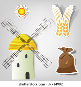 set of vector agricultural icons