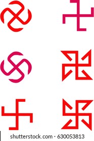 Set of vector ancient slavic symbols