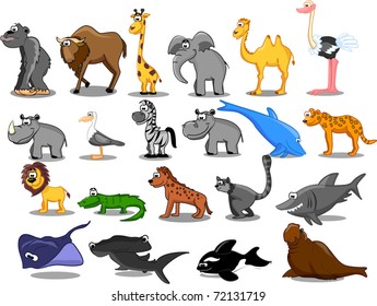 set of vector animals