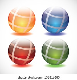 Set of vector aqua bubbles