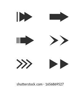 Conjunto de flecha vectorial. Colección de flecha vectorial negra.