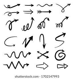 Set of Vector Arrow Doodles