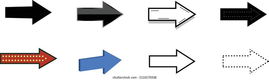 Conjunto de iconos de flecha vectorial