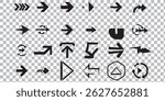 Set of vector arrow icons. Collection of pointers eps 10