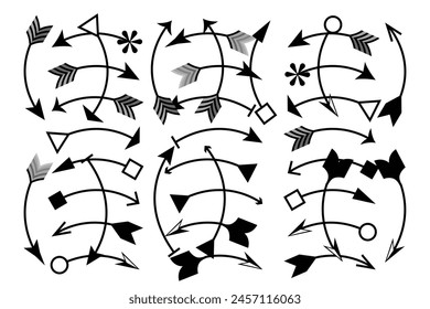 A set of vector arrow illustrations with EPS file