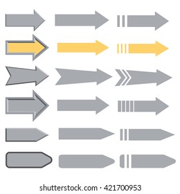 Set of vector arrows