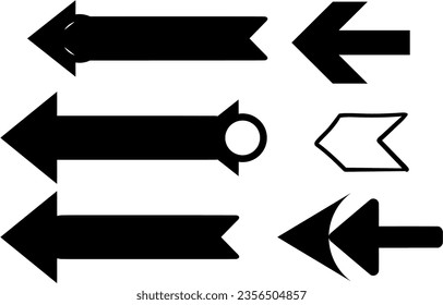 Set of vector arrows. Arrow symbol 