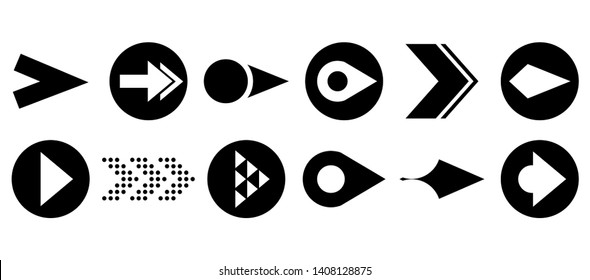 Set of vector arrows. Arrows Black vector on white background. Arrow vector icon. Arrow icon. Arrows Collection 