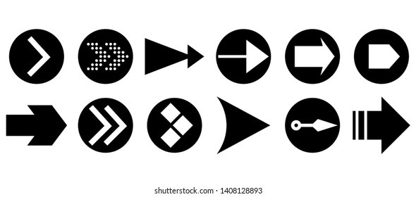 Set of vector arrows. Arrows Black vector on white background. Arrow vector icon. Arrow icon. Arrows Collection 