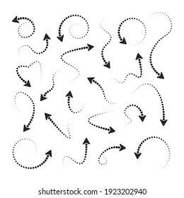 Set of vector arrows. Arrows black white background. Collection of concept arrows for web design, mobile apps, interface and more.