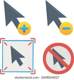 Conjunto de flechas de Vector para la dirección empresarial y el concepto de éxito como una colección de íconos de Diseño web