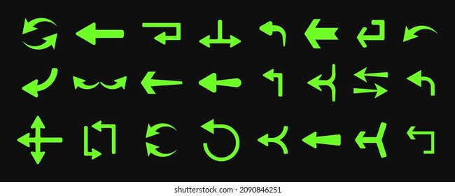 Set of vector arrows. Collection of concept arrows for web design, mobile apps, interface and more.