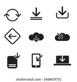 Set of vector arrows. COLLECTION OF SIGNS AND ICONS.