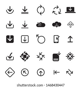Set of vector arrows. COLLECTION OF SIGNS AND ICONS.
