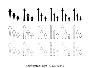 Set of vector arrows to create your design. Elements for graphics programs and applications.