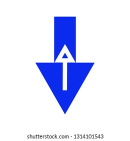 Set vector arrows in the form of paper stickers
