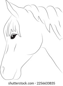Set of vector art of Horse Tracing image