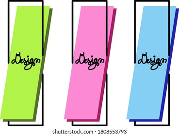 Set vector background for design. Flat color shapes with outline. Template modern illustration for banner, backdrop for use in print or web.