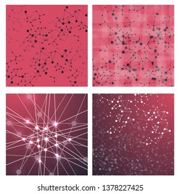 Set of Vector Background - DNA Strands coming out of a Test Tube. Creative Concept for showing Biotechnology,Innovation, Invention, Bio-Science, Clone and many other ideas.