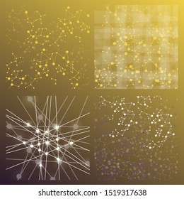 Set of Vector Background - DNA Strands coming out of a Test Tube. Creative Concept for showing Biotechnology,Innovation, Invention, Bio-Science, Clone and many other ideas.