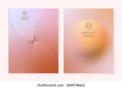 Set of vector background templates with custom gradient and linear designs. For covers, wallpapers, branding, social media and more.