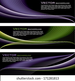 Set of Vector Backgrounds. Abstract Design. 