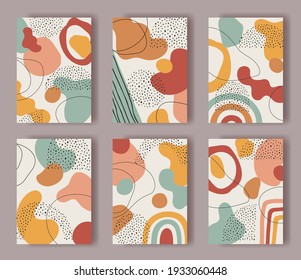 Set of vector backgrounds with abstract ornament