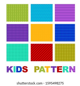 Set of Vector backgrounds, fills for the design of invitations, posters, flyers, banners, sites for parties, birthday, kids zones, children's clubs, baby store, playground.