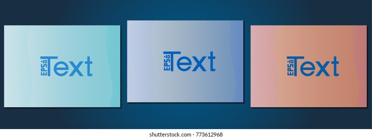 set of vector backgrounds for text and presentations. cyan, blue and chocolate colors