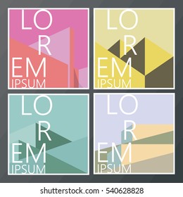 set of vector backgrounds useful for covers, packaging, posters, trendy design, applicable in graphics.