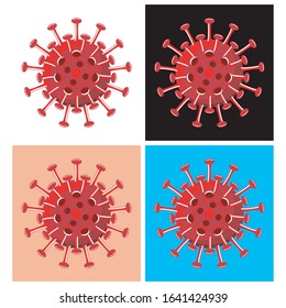 Set vector bacteria illustration. vector art Coronavirus epidemic concept. Virus 2019-nCoV. China epidemic. MERS-Cov (Middle East Respiratory Coronavirus Syndrome) Design concept