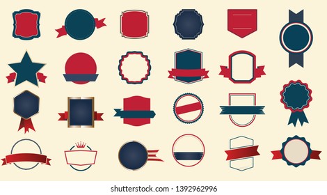  Set of Vector Badge, Labels and Ribbons. This image is a vector file representing vector design collection.Labels Stickers Banners Tags Banners/Badge- Ribbon Vector