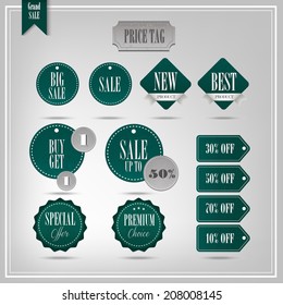 Set of vector badges and labels