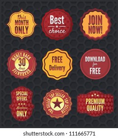 Set of vector badges and stickers