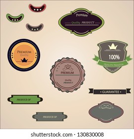 Set of vector badges and vintage labels.