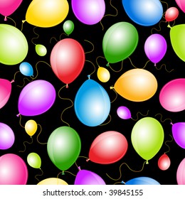 Set vector of balloons. Happy birthday and party background