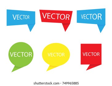 Set of vector banner. Annotation ribbon.  Speech bubble isolated on white background. Vector illustration. Eps 10.