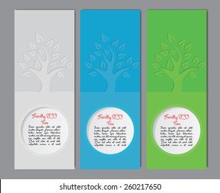 Set of vector Banner, Brochure Design Templates. Abstract environmental and natural design