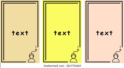 Set of vector banner for design hand drawing with route, way. Flat color frames with outline in modern style. Template modern frame illustration, background for use in print or web, color