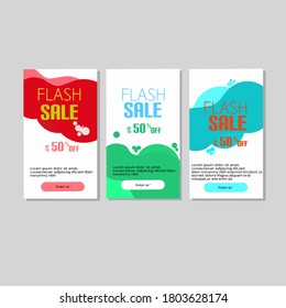 Set of vector for banner flash sale,big sale,discount