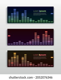 Set of Vector banner flyer templates. Futuristic background with copy space for inspirational and encouraging thoughts that you want to share with your audience.

