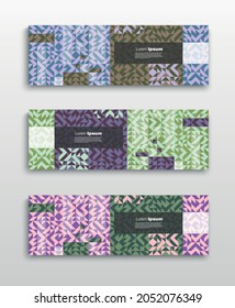 Set of Vector banner flyer templates. Futuristic background with copy space for inspirational and encouraging thoughts that you want to share with your audience.
