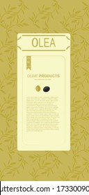 Set of vector banner with olive branches and space for text. illustration for design for the festival of olives.