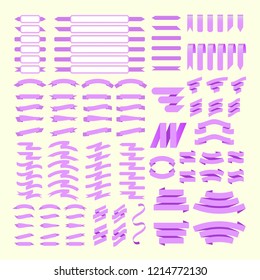 Set of vector banner Ribbons