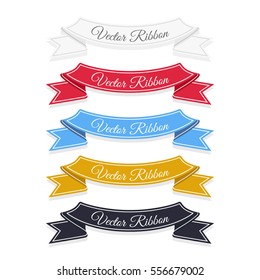 Set of vector banner ribbons. Eps 10.