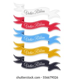 Set of vector banner ribbons. Eps 10.