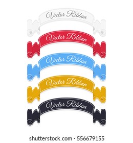 Set of vector banner ribbons. Eps 10.